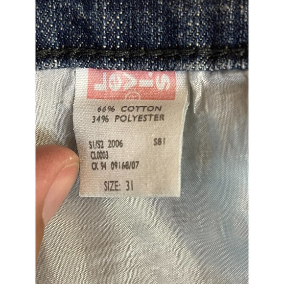 Levi's Red Tab Jeans Adult 31 Blue Straight Leg Low Rise Logo Womens - Picture 8 of 11